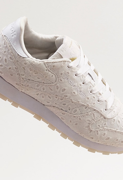 ASOS WHITE x Reebok Classic Leather In Broderie Anglaise | ASOS Style Feed