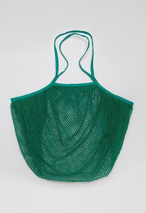 Green string shopper bag at ASOS