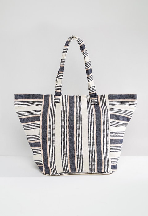 Pimkie Oversized Stripe Beach Bag, available on ASOS