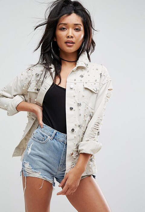 ASOS Statement Jacket With Pearl Embellishment | ASOS Style Feed