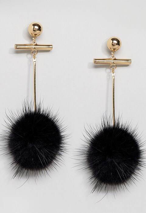pom pom earrings