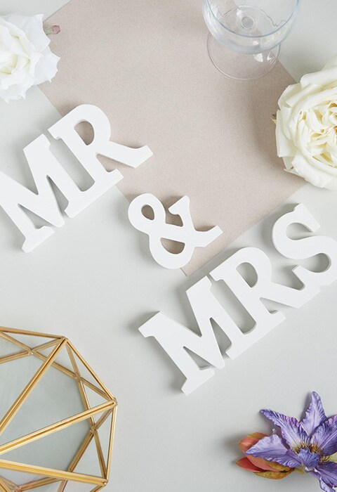 Sass & Belle Mr & Mrs Letters Decoration, available on ASOS