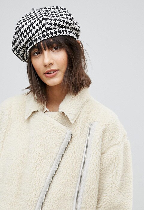 ASOS Beret in Dogstooth | ASOS Fashion & Beauty Feed