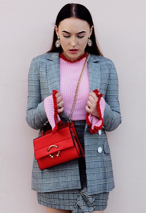 #AsSeenOnMe blogger wearing a pink ribbed top | ASOS Style Feed