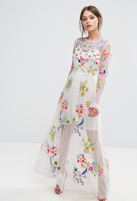 Floral bridal gown