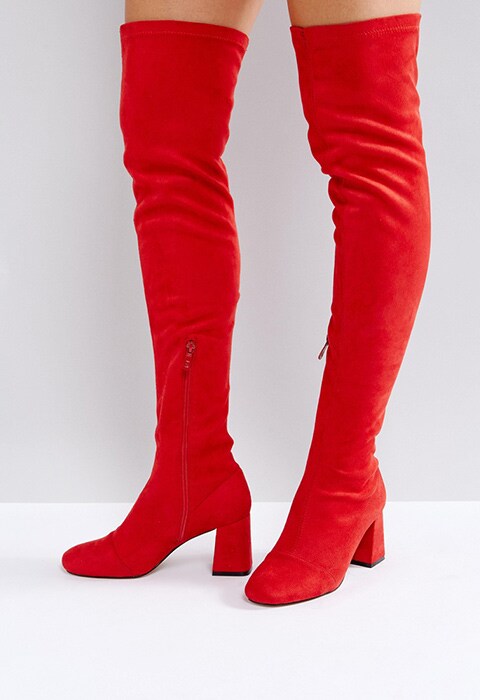 RAID Bottle Over The Knee Boots £44.99 | ASOS Style Feed