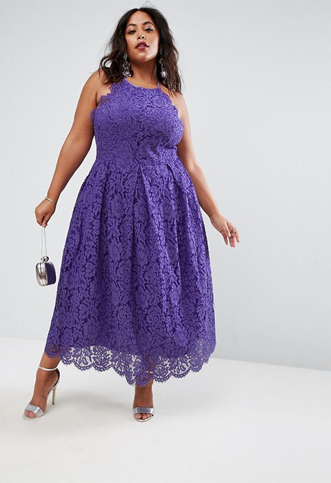 Purple curve dress