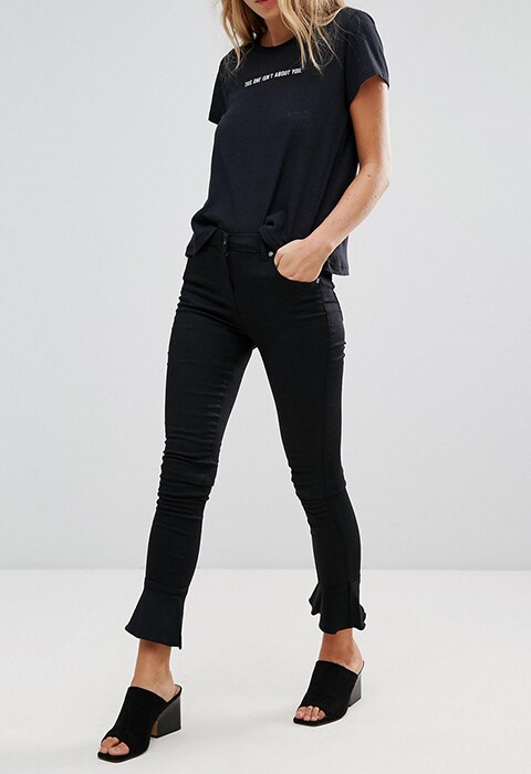 Parisian Flare Hem Skinny Jeans, available on ASOS  | ASOS Fashion & Beauty Feed