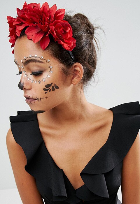 ASOS Halloween Midnight Floral Garland Headband | ASOS Style Feed