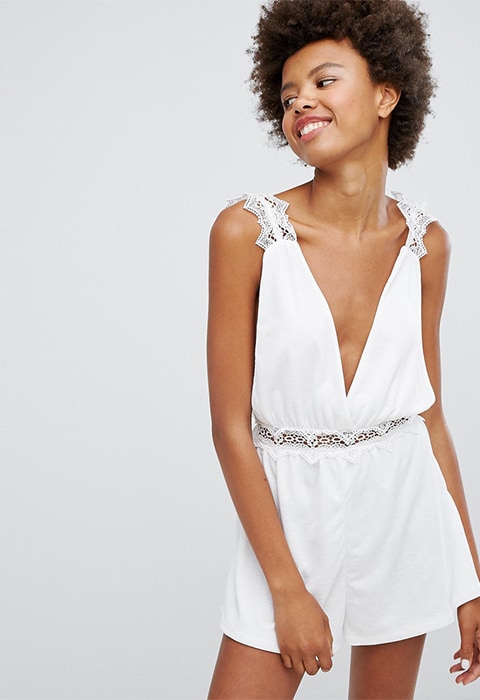 Pull&Bear crochet-detail playsuit | ASOS Style Feed