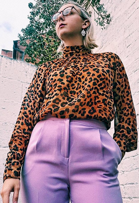Blogger wearing an animal print top | ASOS Style Feed