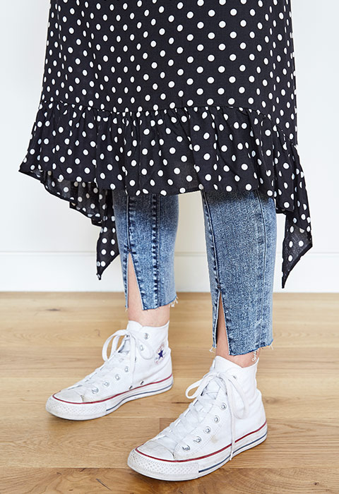 Cat Ford wearing a polka dot dress | ASOS Style Feed