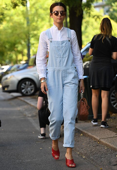 Model wearing dungarees | ASOS Style Feed