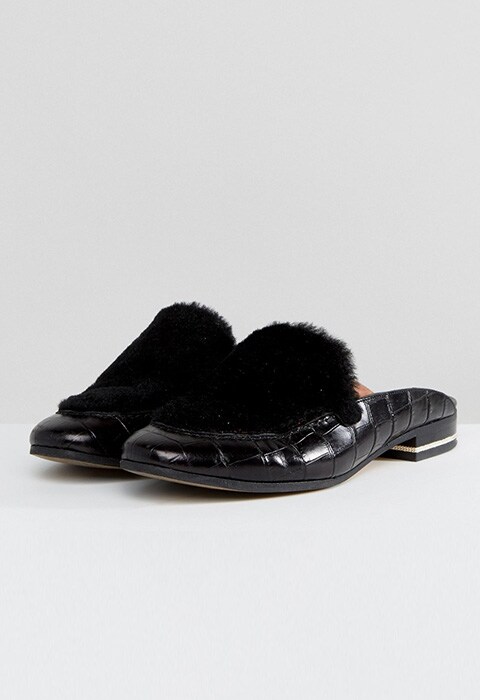 Whistles Shearling Lister Backless Shoe | ASOS Style Feed