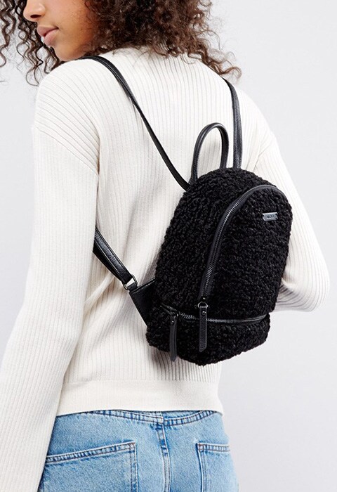 ALDO Anancoedo Faux Shearling Mini Backpack | ASOS Style Feed