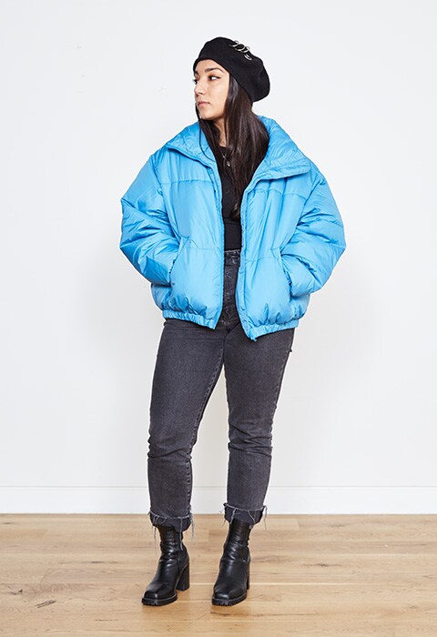 asos nude puffer