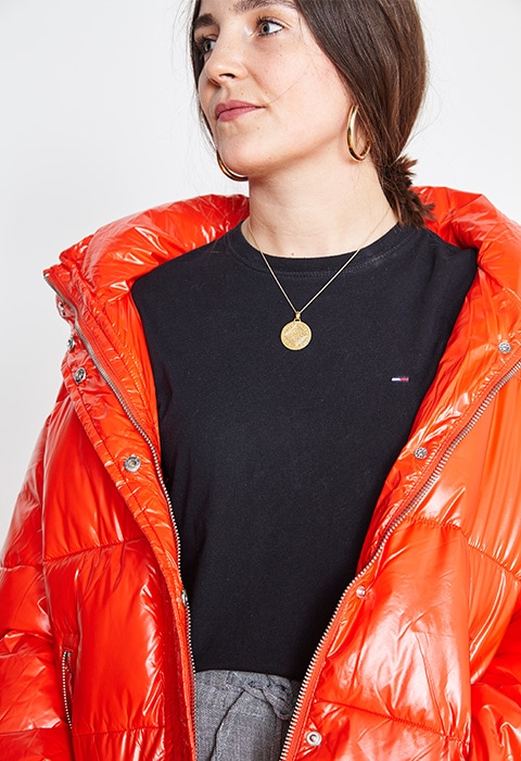 asos vinyl puffer jacket