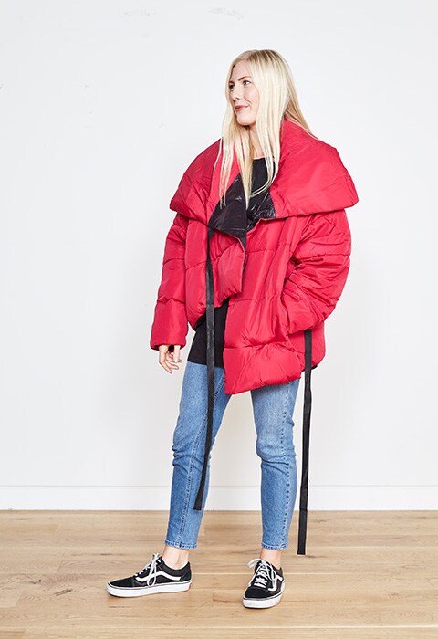 Alice Pearson wearing a pink puffer | ASOS Style Feed