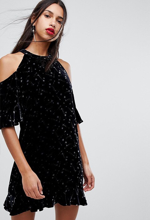 Whistles Velvet Constellation Dress | ASOS Style Feed
