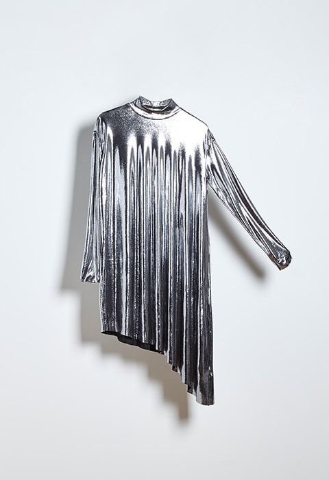 Weekday Metallic Assymetrical Dress | ASOS Style Feed