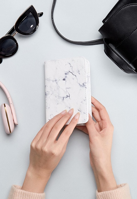 New Look Marble Effect Passport Cover, available at ASOS