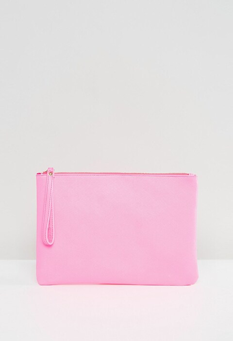 South Beach Pink Clutch Bag, available on ASOS