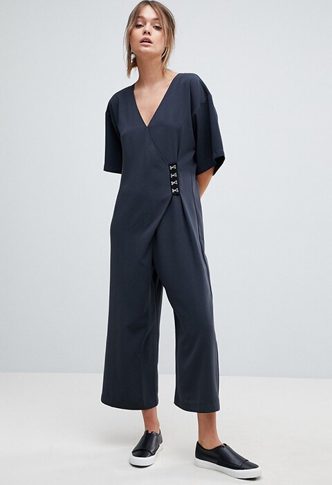 ASOS Minimal Jumpsuit with Hook and Eye Detail | ASOS Style Feed