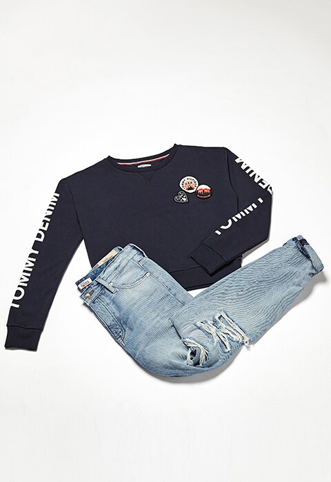 Tommy Hilfiger modern day collection sweatshirt and jeans | ASOS Fashion & Beauty Feed