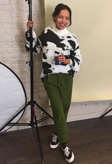 ASOS Insider Elizabeth wearing cow print