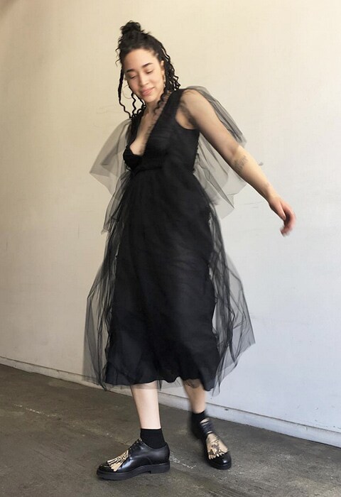 ASOS Insider Hannah wearing tulle black maxi dress | ASOS Fashion & Beauty Feed
