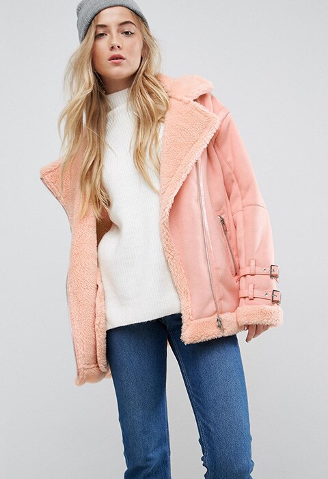 ASOS Aviator Jacket in Faux Suede | ASOS Fashion & Beauty Feed