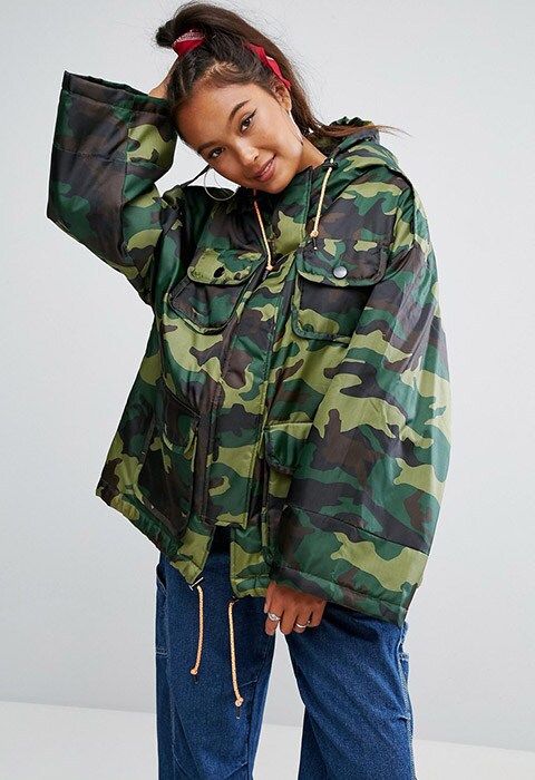 ASOS Padded Camo Jacket with Sporty Ties | ASOS Fashion & Beauty Feed