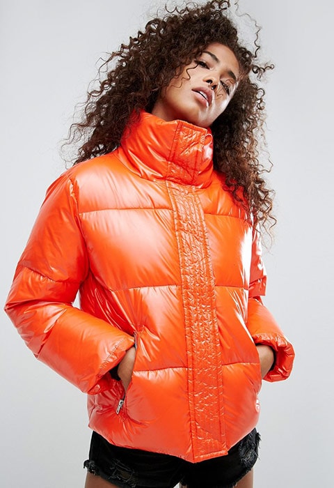 ASOS Padded Jacket in Wet Look | ASOS Fashion & Beauty Feed