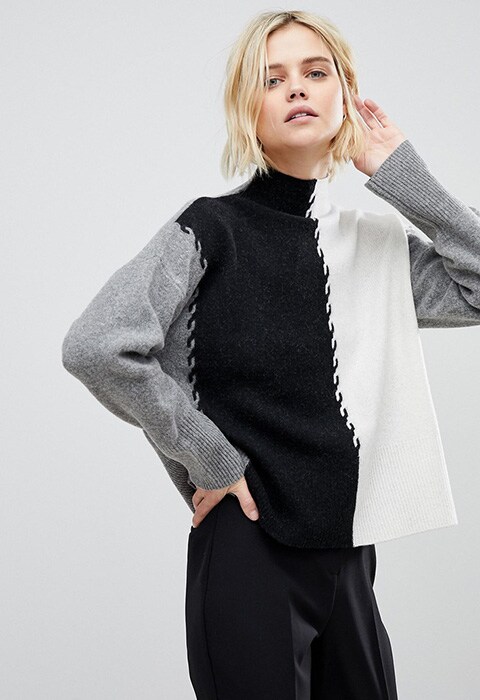 Whistles Limited Cable Colour Block Jumper