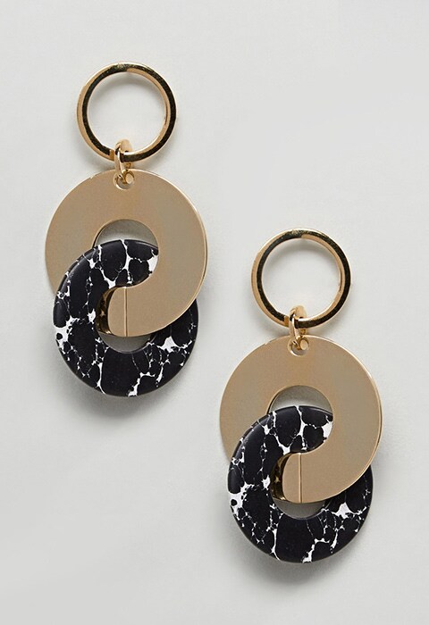 Whistles Circle Marble Drop Earring, £39