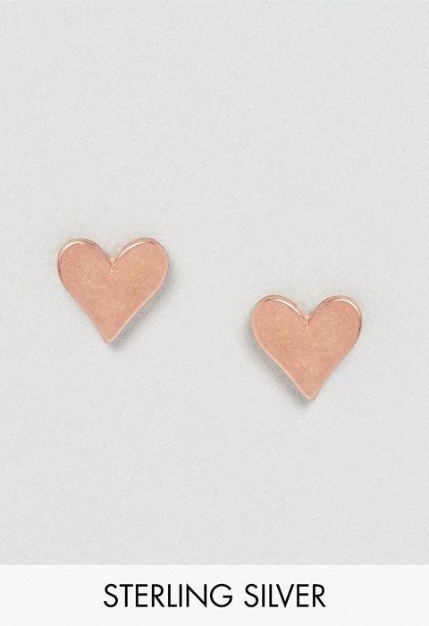 Rose gold Heart shaped earrings