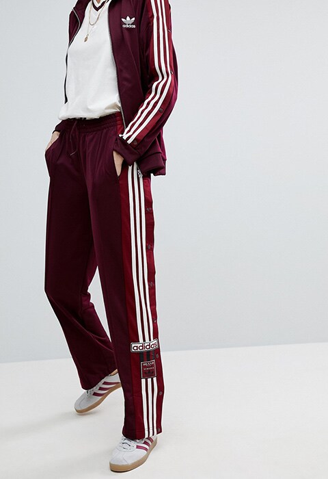 adidas popper tracksuit bottoms