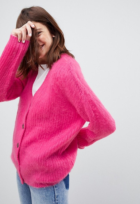 Dark 2025 pink cardigan