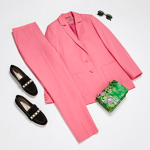 Pink suit available on ASOS
