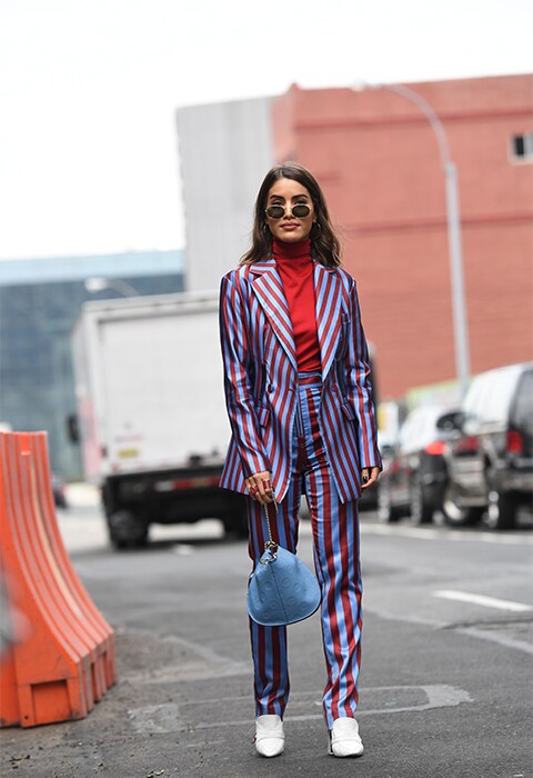 NYFW Striped Suit