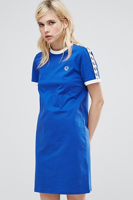 Fred Perry - Archive - Robe t-shirt à galon griffé
