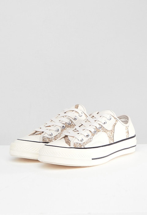 Converse Chuck 70S With Glitter And Leather Upper