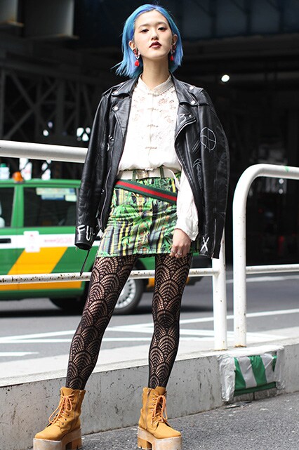 street style Tokyo Fashion Week AH18 Femme look grunge