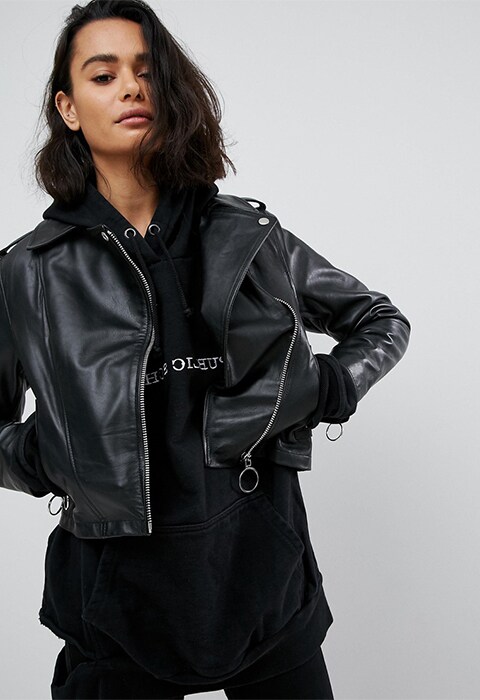 ASOS DESIGN leather jacket