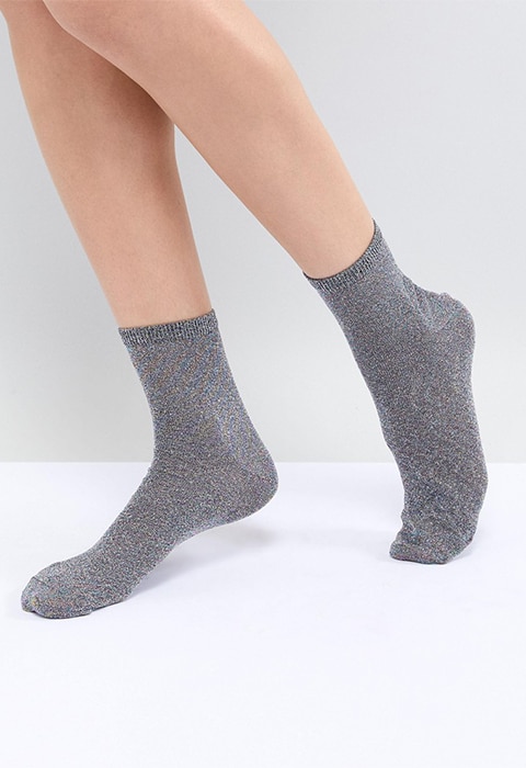 ASOS DESIGN glitter socks