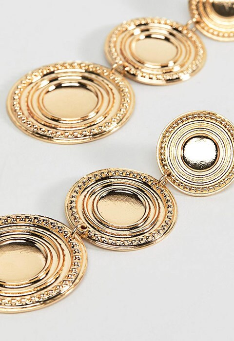 ASOS DESIGN Gold Coin Drop Earrings, £8