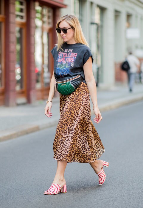 panelled skirts street style shots
