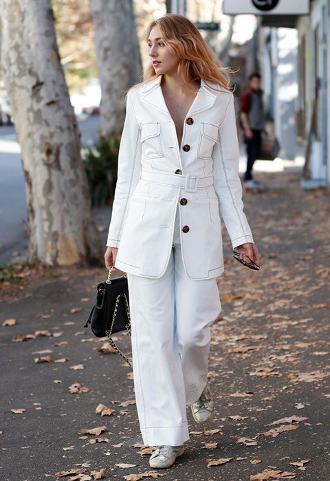Street styler wearing a white suit with utility detailing | ASOS Style Feed