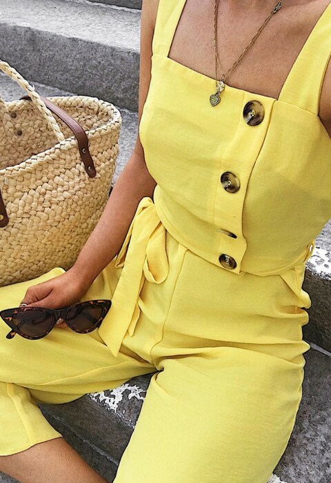 get the look yellow jumpsuit