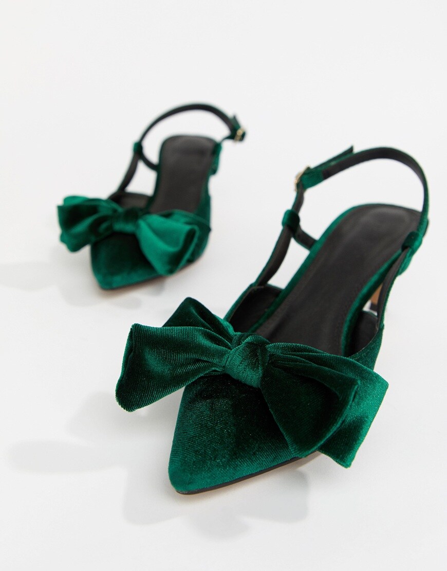 ASOS DESIGN Sherry bow kitten heels | ASOS